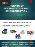 Agents of Socialization and Enculturation