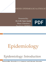 Personality Disorder Epidemiology Etiology