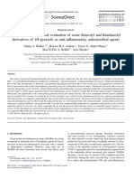 Synthesis and Biological Evaluation of Some Thiazolyl and Thiadiazolyl Derivatives of 1 H-Pyrazole As Anti-Inflammatory Antimicrobial Agents