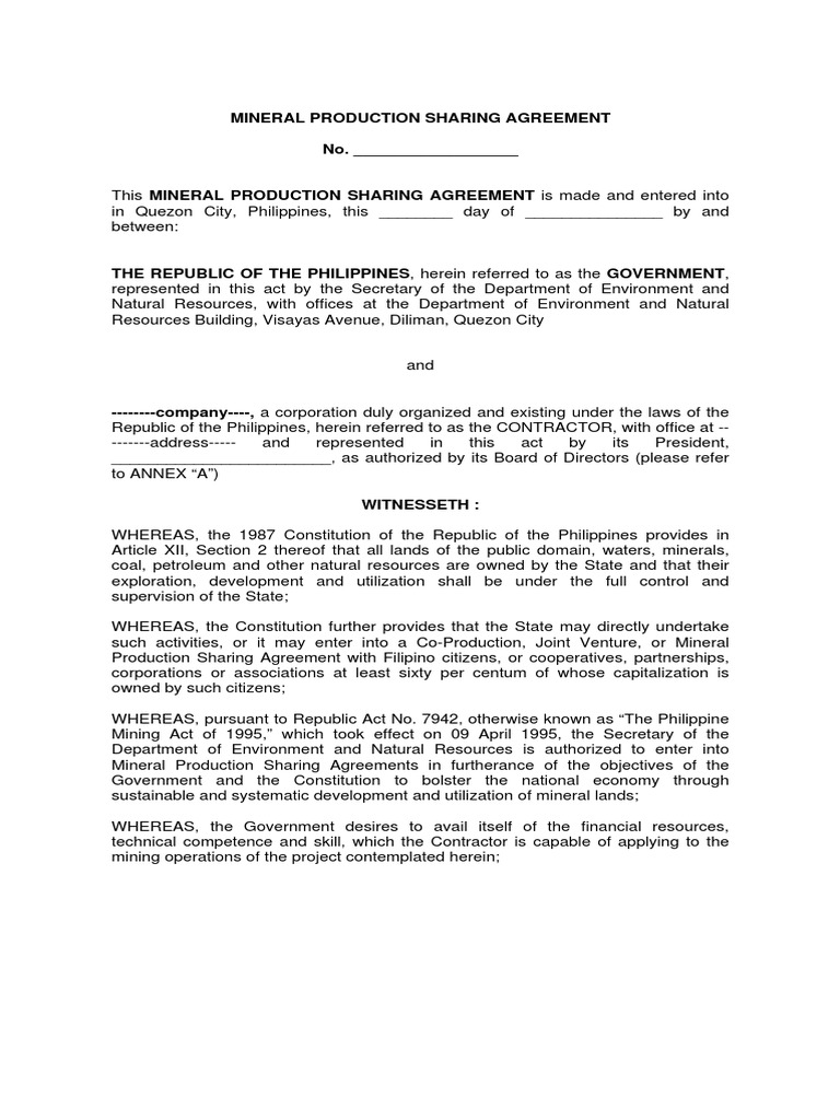 Mineral Production Sharing Agreement | PDF | Mining | Arbitration