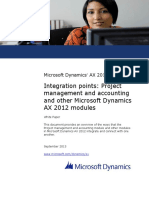 Integration Points Project Management and Accounting and Other AX 2012 Modules