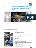 Application of A Li-Ion Battery in The Frequency Containment Reserve Market