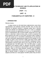 Information Technology and Its Applications in Business (PART - 11) (Unit - Ii) Fundamentals of Computers - 8