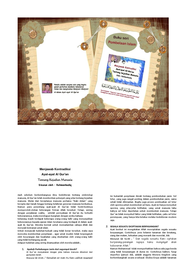 Al Qur An Tentang Kejadian Manusia