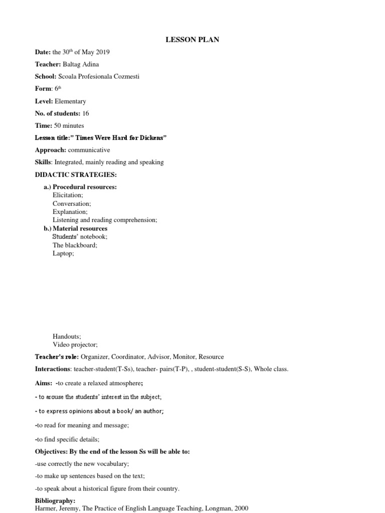 Lesson Plan | PDF | Lesson Plan | Psychological Concepts