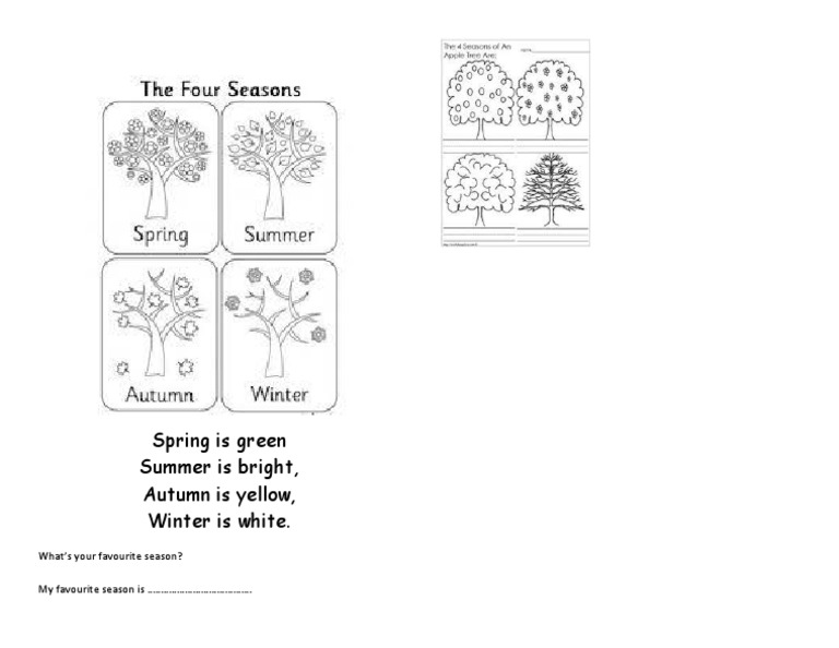 Spring Is Green Summer Is Bright, Autumn Is Yellow, Winter Is White ...
