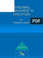 Personnel Management in Education