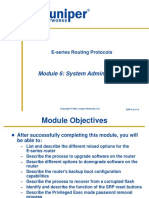 Module 6: System Administration: E-Series Routing Protocols