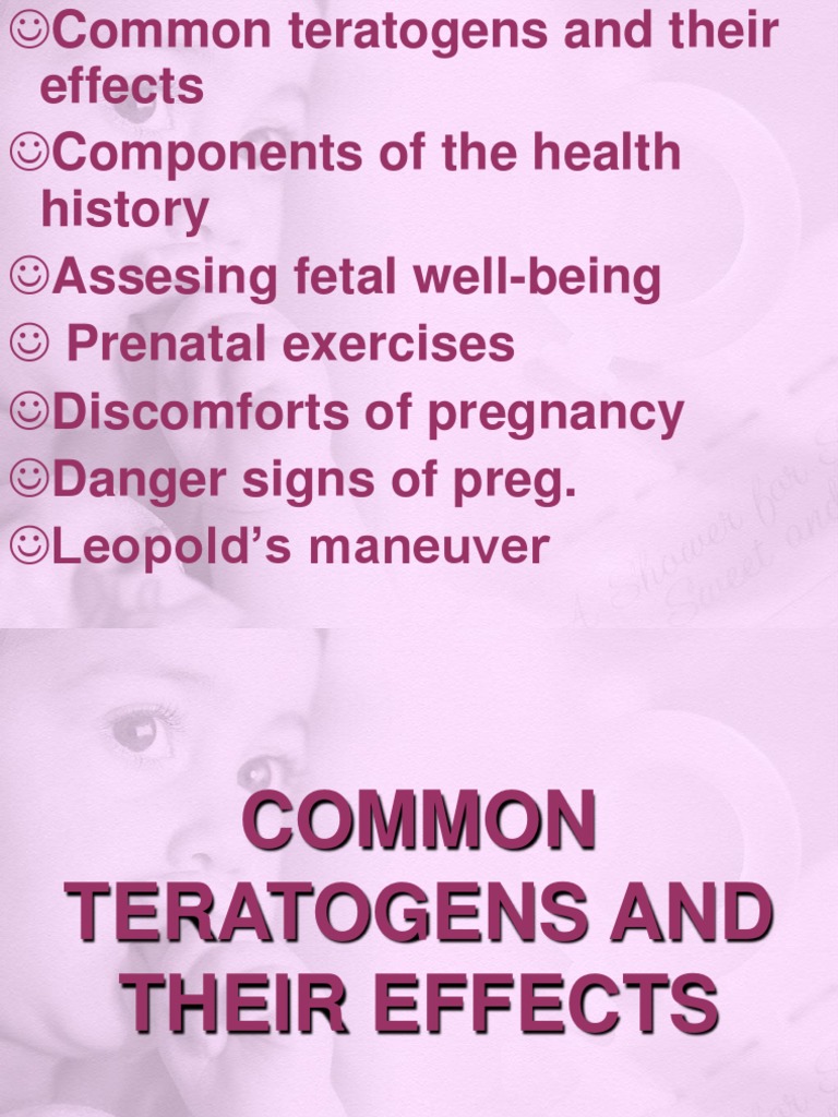 Common teratogens and their effects pdf pregnancy fetus