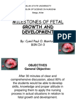 Milestones of Fetal Development