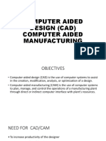 Computer Aided Design (Cad) Computer Aided Manufacturing