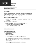 Muhammed Thanzeel QC Mechanical Inspector: Objectives