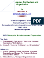 Computer Architecture and Organization: Thanudas. B
