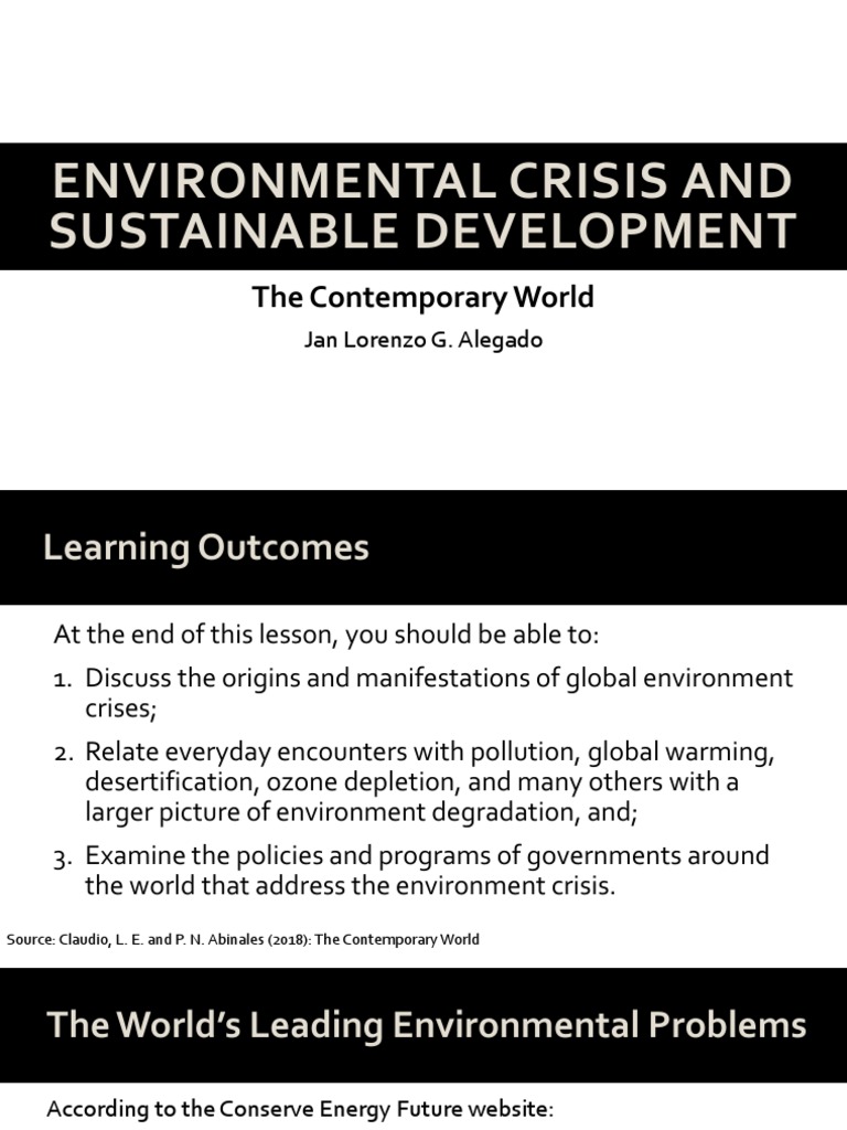 Environmental Crisis and Sustainable Development | PDF | Air Pollution ...