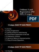 Chronological Steps in Land Registration