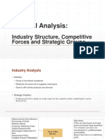 External Analysis:: Industry Structure, Competitive Forces and Strategic Groups