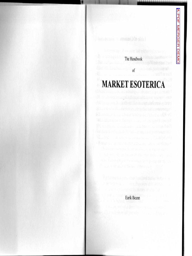 The Handbook of Market Esoterica | PDF | Technical Analysis | Day Trading