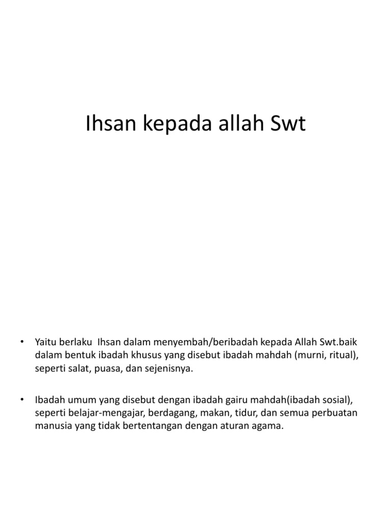 Ihsan Kepada Allah Swt Pdf
