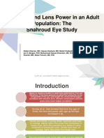 Hyperopia and Lens Power in Adults: The Shahroud Eye Study