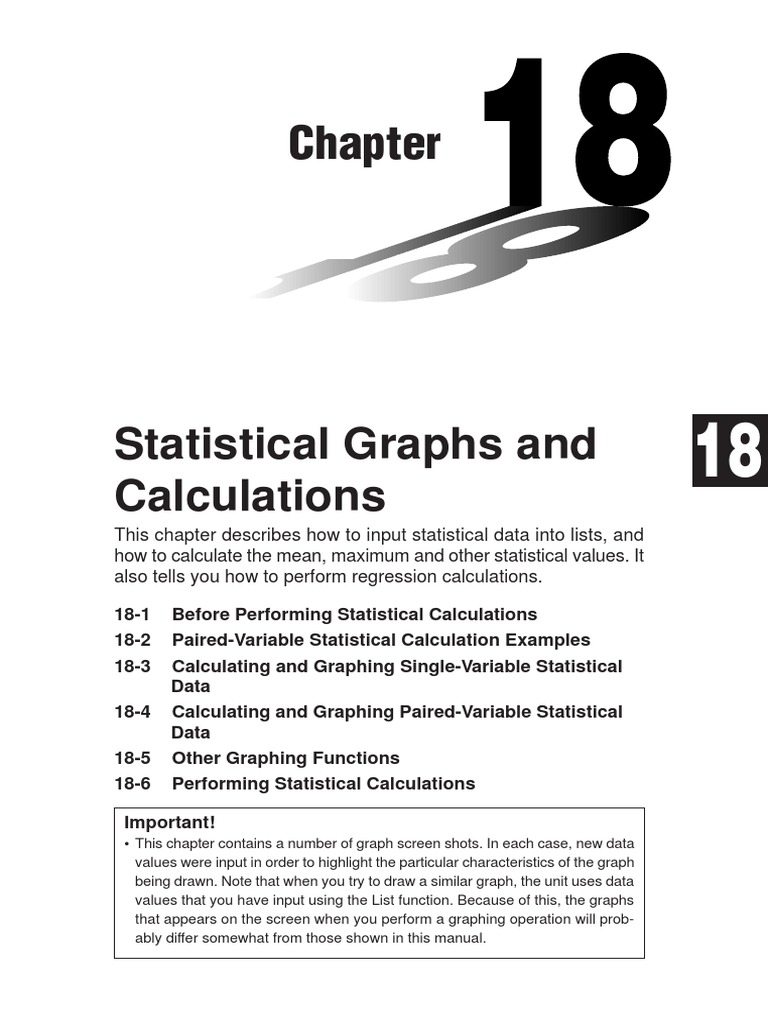 Statistical Graphs and Calculations | PDF | Regression Analysis ...