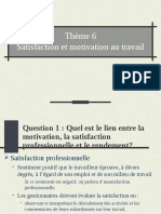 Thème 6 Satisfaction Et Motivationau Travail PDF