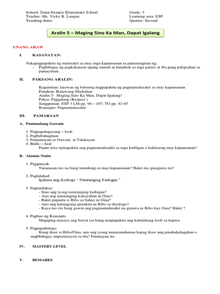 Esp Quarter 2 Week 6 | PDF
