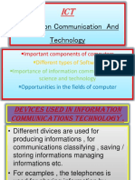 Information Communication and Technology: Important Components of Computers