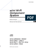 Sony MHC Grx7 Manual de Usuario