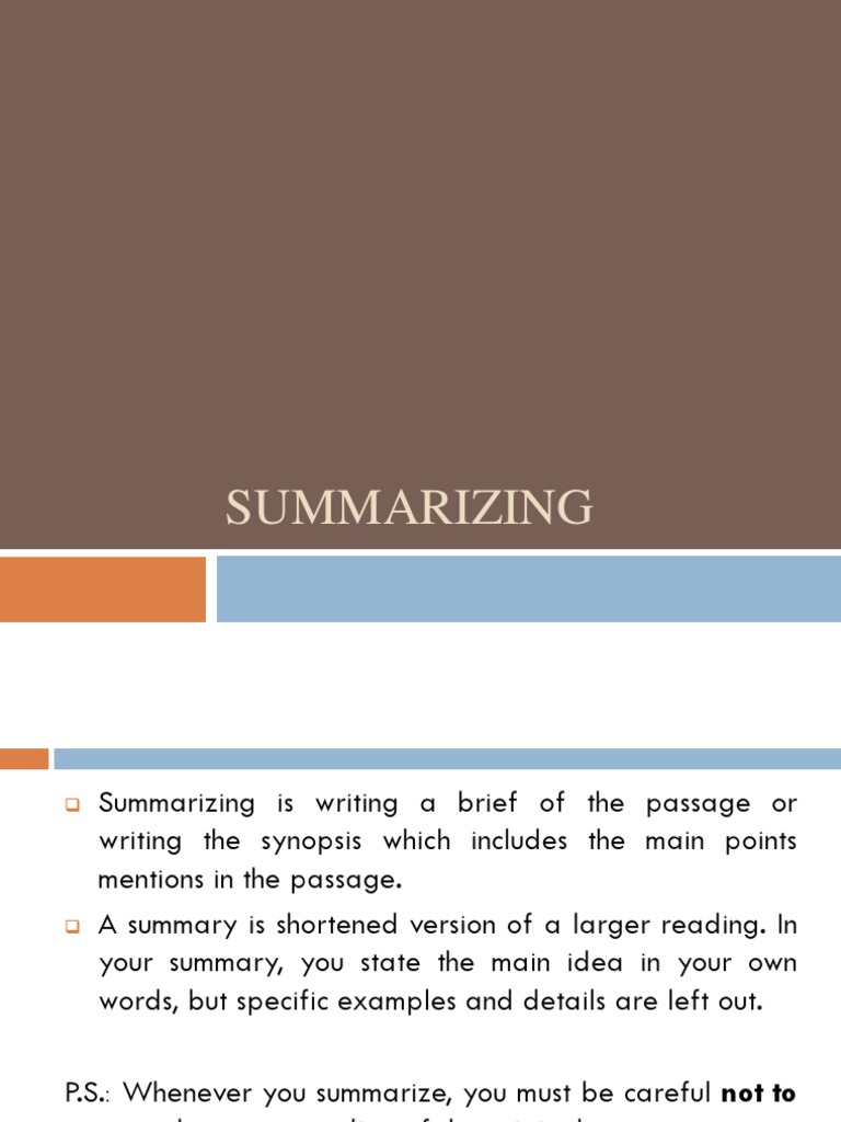 How to Effectively Summarize Texts | PDF | Ninja | Engineering