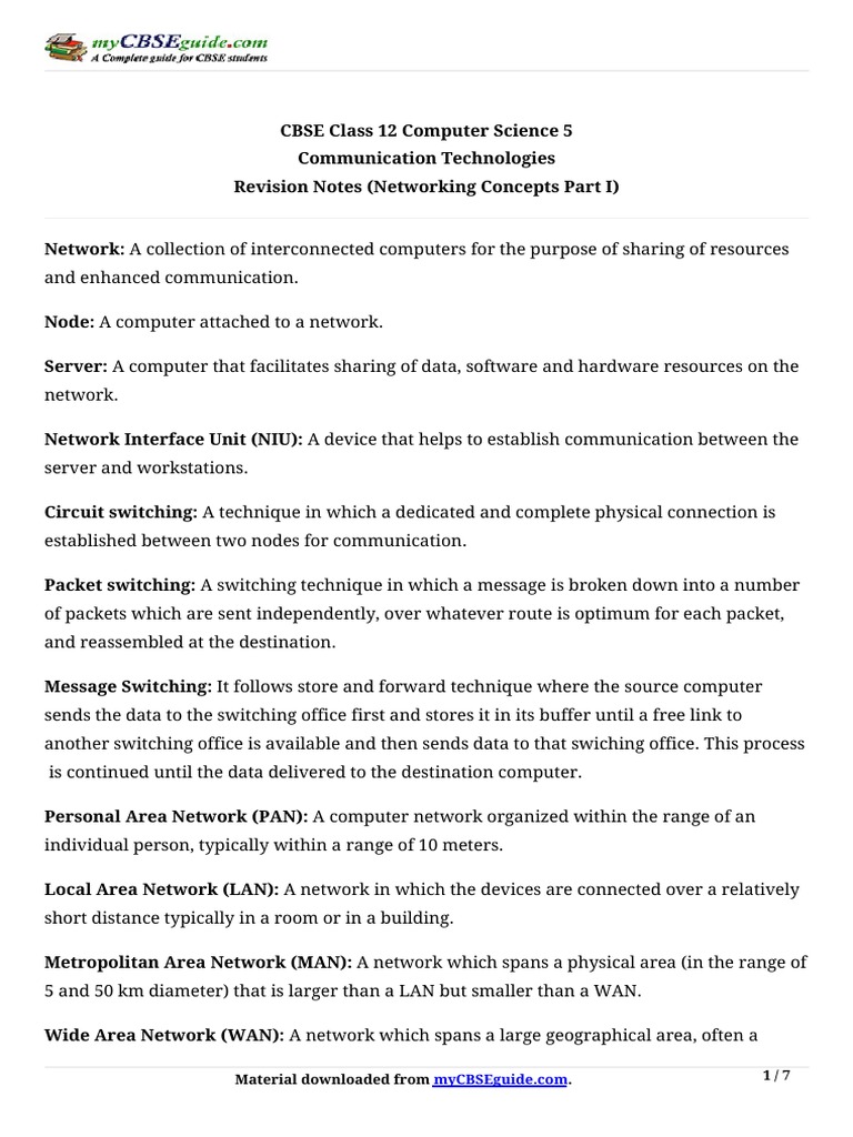 Material Downloaded From - 1 / 7 | PDF | Computer Network | Web Page