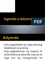 FilipinoSTEM12OLGC Agenda o Adyenda