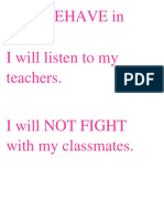 I Will BEHAVE in Class