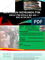 Menyusun Instrumen PTM