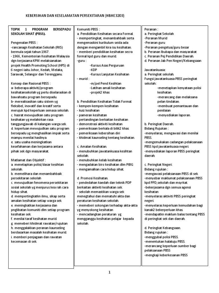 Nota Padat PK | PDF