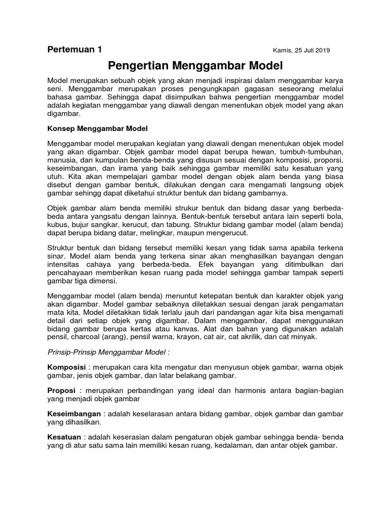 Pertemuan 1 Senbud Kelas 8