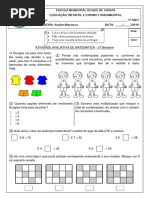 DQ Av 2º Bim Matemática 2019