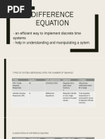 Difference Equation For Fir and Iir Filter