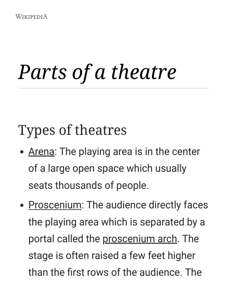 Parts of A Theatre Wikipedia PDF Concert Dance Entertainment