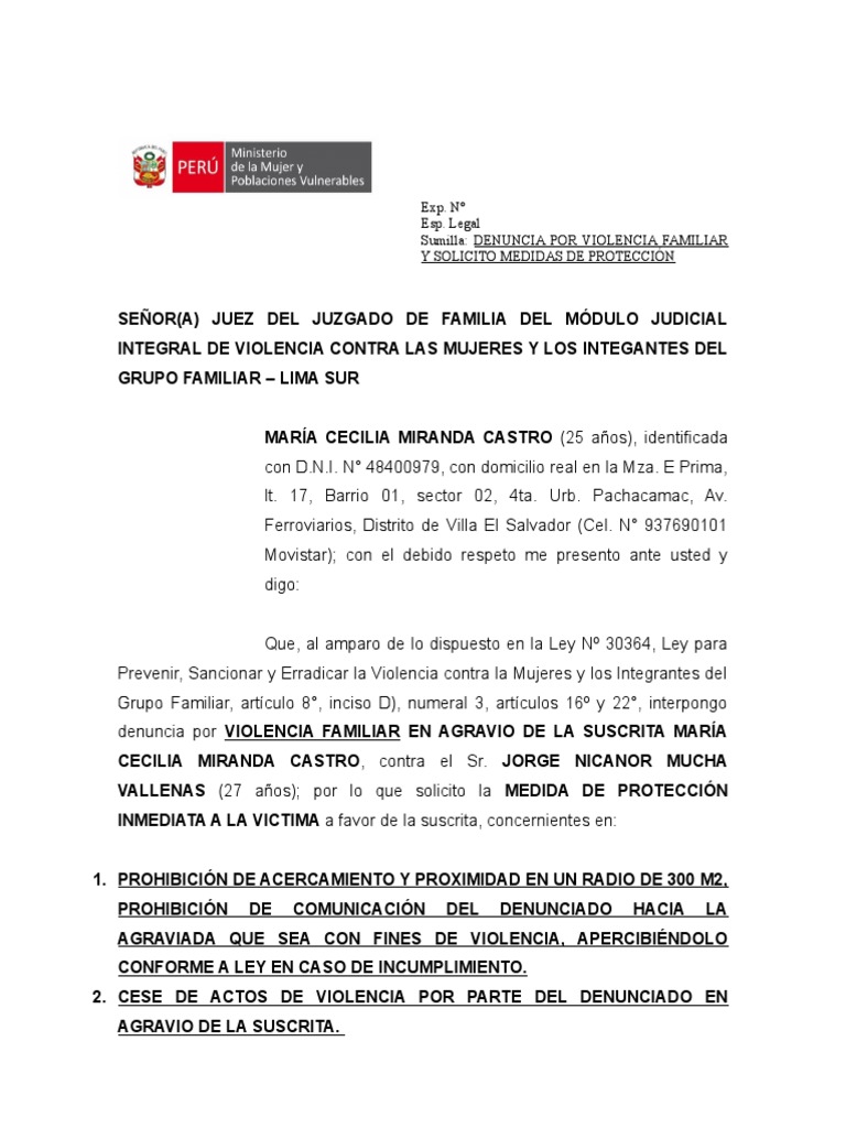 Modelo 1 - Cem | PDF | La violencia contra las mujeres | Gobierno