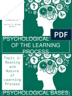 Psychological Bases of The Learning Process
