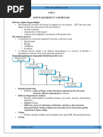 Unit I Software Product and Process Software Engineering Paradigm