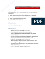 Automotive battery worksheet