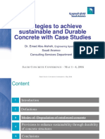 Stratrgies To Achive Sustainable and Durable Concrete