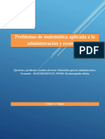 Problemas de Matemática Aplicada A La Administración y Economía 978-9942-28-872-1 PDF