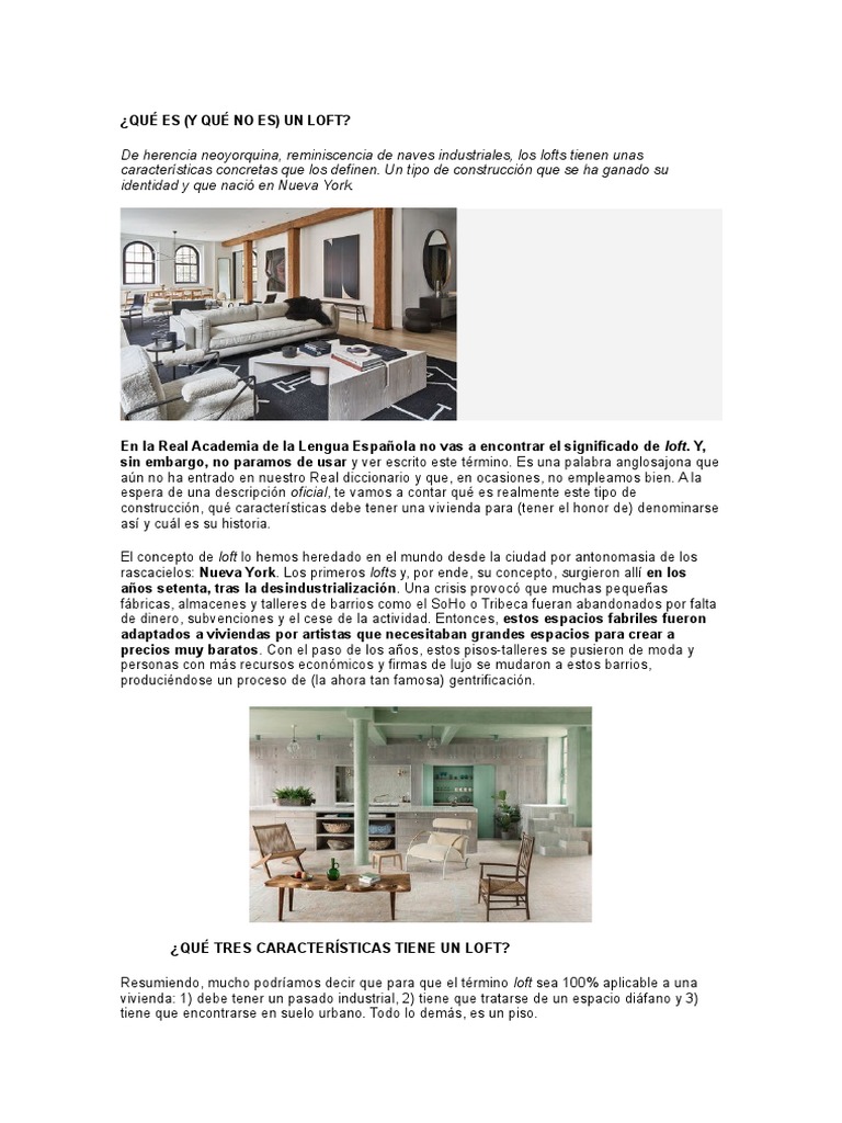 Qué Es Un Loft Pdf Color Nueva York