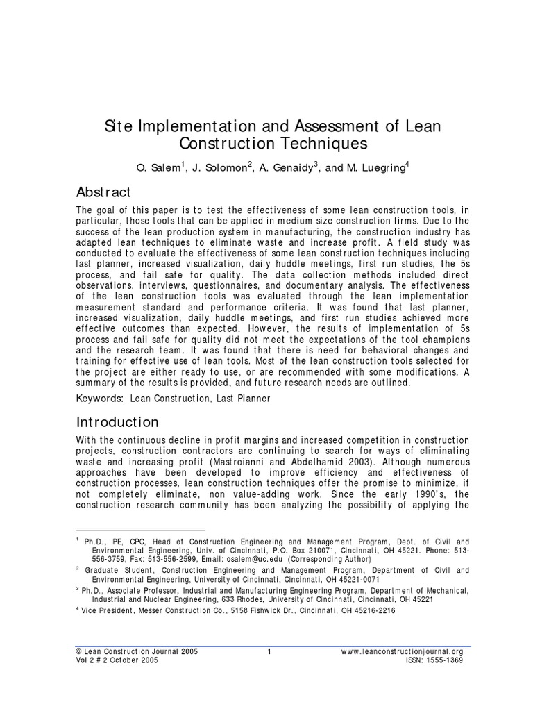 Lean Construction3 | PDF | Lean Manufacturing | Economic Sectors