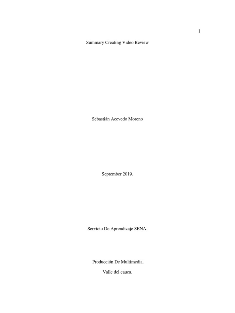 Summary Creating Video Reviews PDF Communication Digital Technology