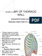 Anatomy of Thoracic Wall: Disaripatikan Oleh Bagian Anatomi FK Unud