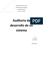 Auditoria en El Desarrollo de Sistemas