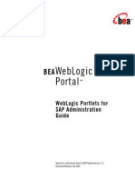 Weblogic Portal: Weblogic Portlets For Sap Administration Guide